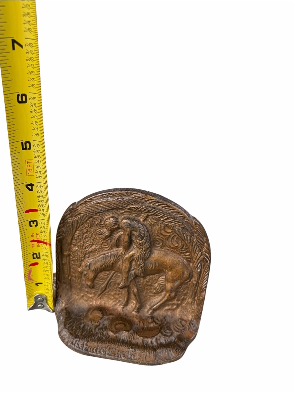 VINTAGE 1920s ANTIQUE “END OF THE TRAIL” CAST IRON BOOKEND — WESTERN AMERICANA - Picture 5 of 5